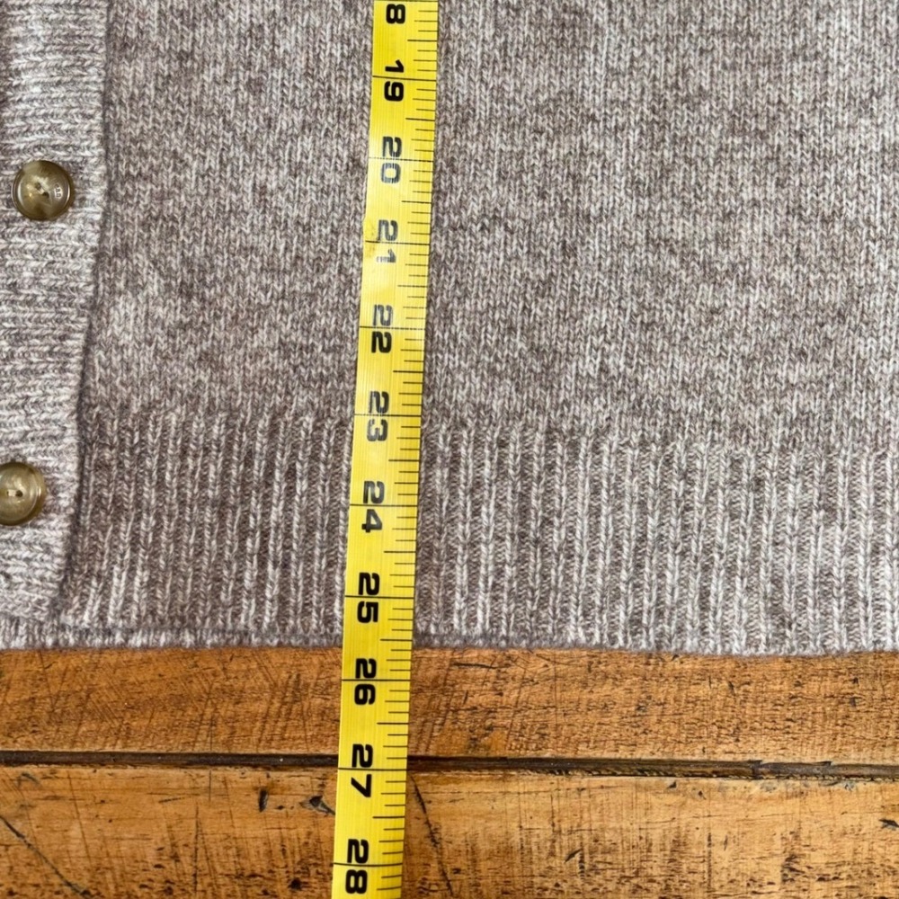 NWT LL Bean Womens Boyfriend Cardigan Lambs Wool Heathered Oatmeal Buttons M - Picture 7 of 7